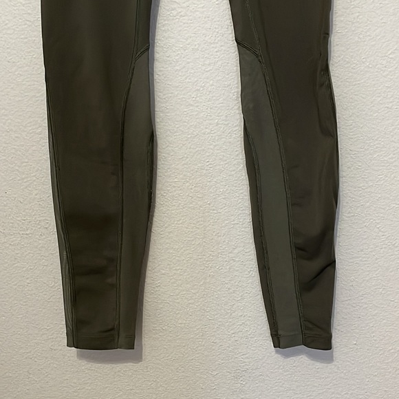 NIKE DRI FIT WORKOUT LEGGINGS IN OLIVE GREEN - Picture 3 of 11